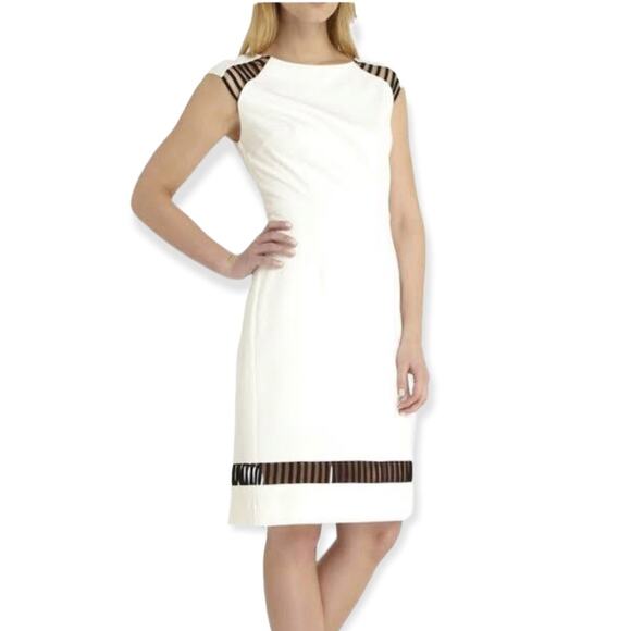 Catherine Malandrino Olivia White & Black Dress | Business | Size 6 - Picture 2 of 10